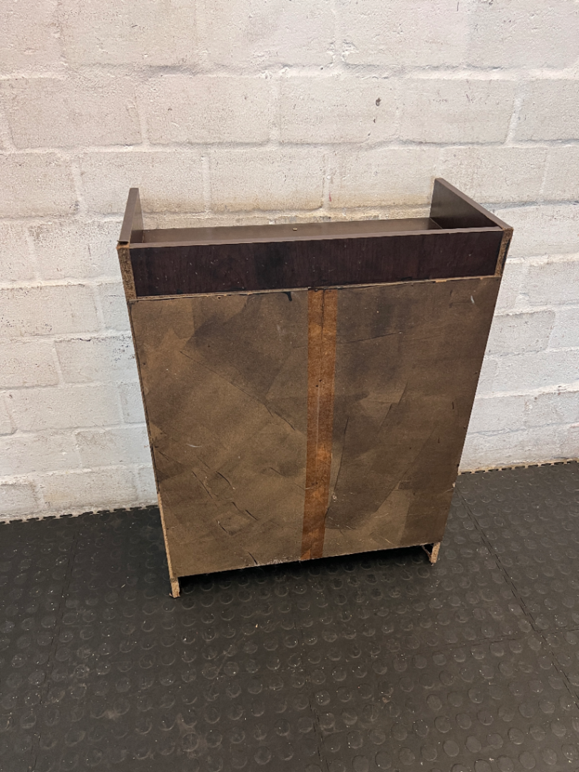 Dark Wood Compact Adjustable Bookshelf — Visible Scuff Marks and Wear - 2ndhandwarehouse.com