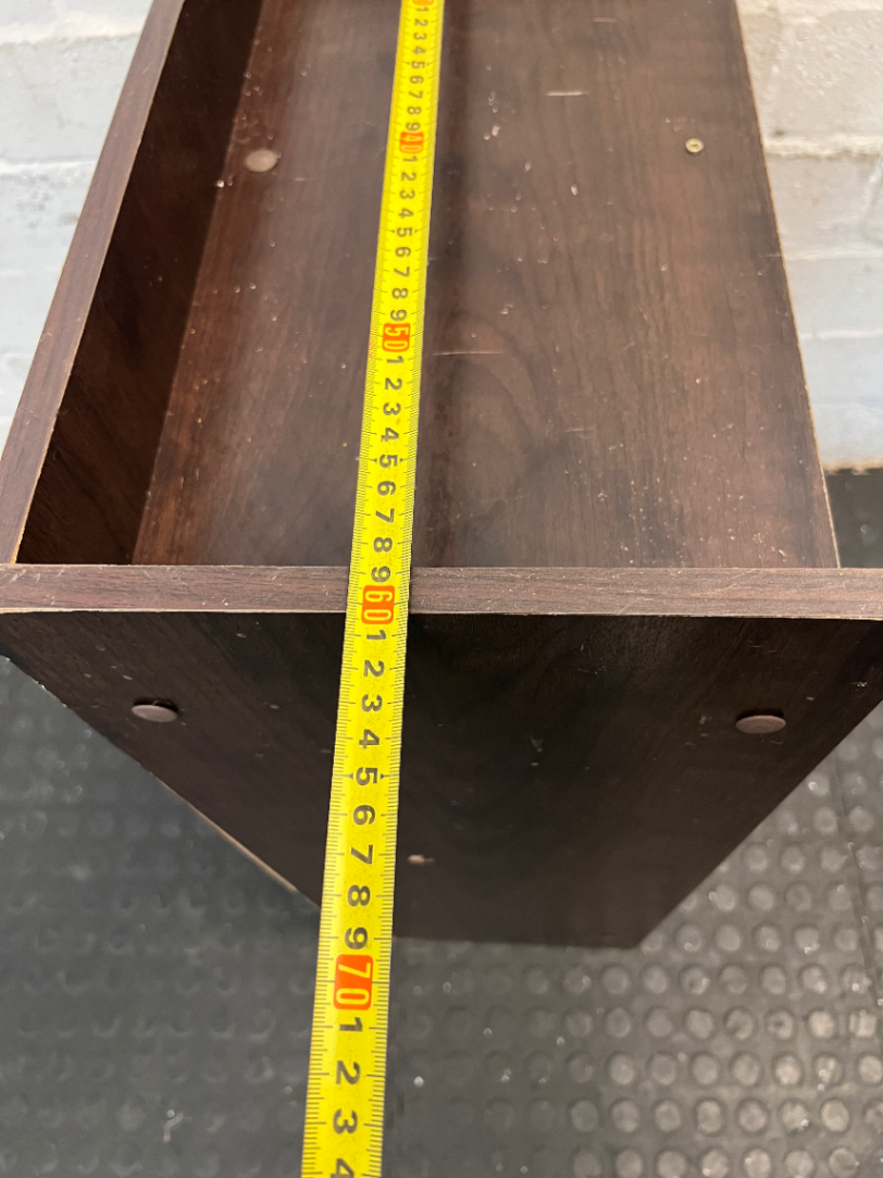 Dark Wood Compact Adjustable Bookshelf — Visible Scuff Marks and Wear - 2ndhandwarehouse.com