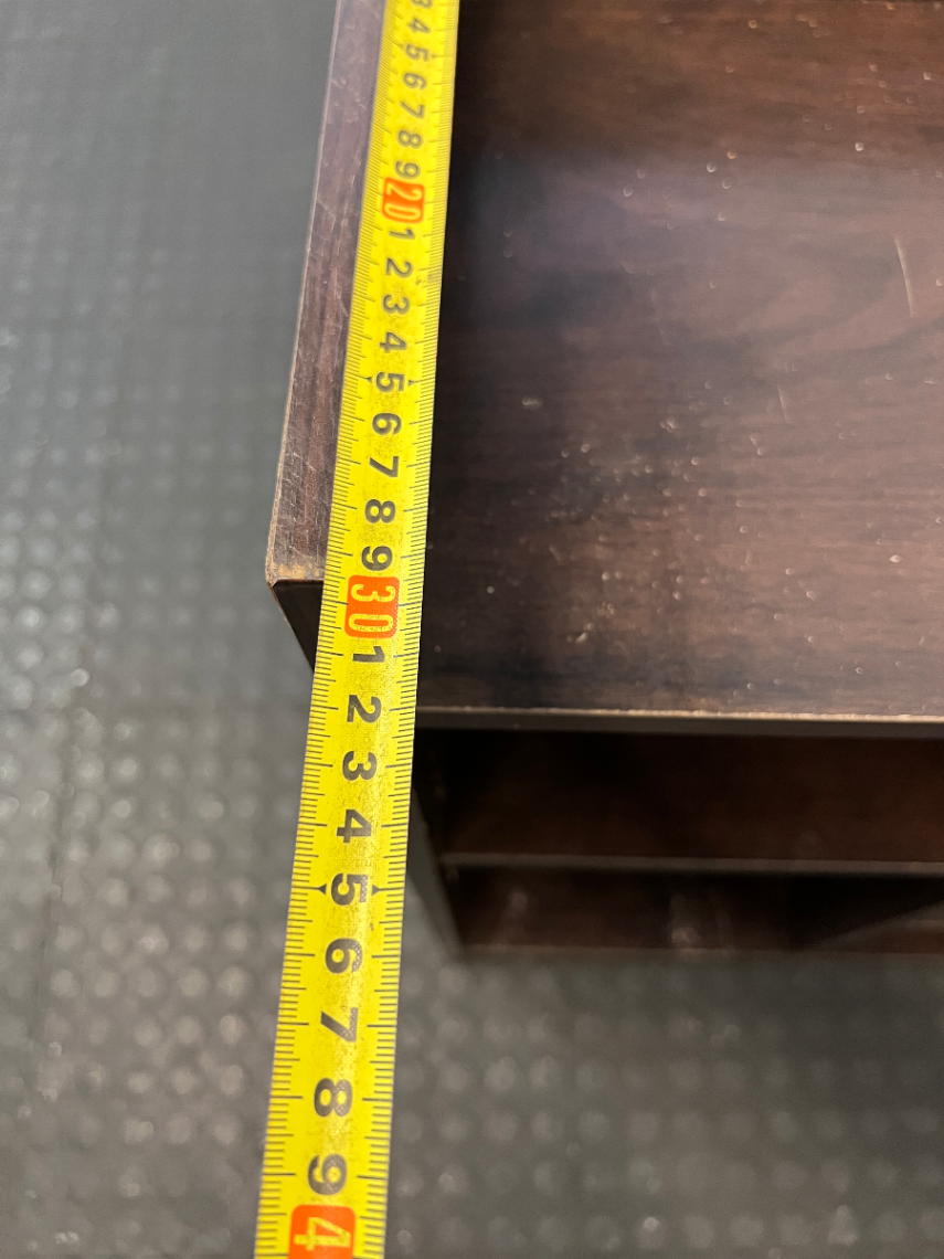 Dark Wood Compact Adjustable Bookshelf — Visible Scuff Marks and Wear - 2ndhandwarehouse.com