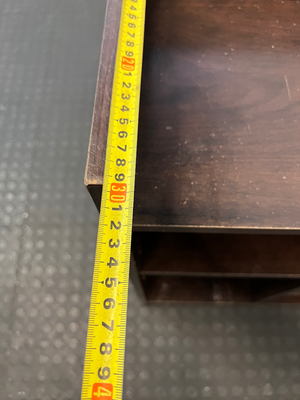 Dark Wood Compact Adjustable Bookshelf — Visible Scuff Marks and Wear - 2ndhandwarehouse.com