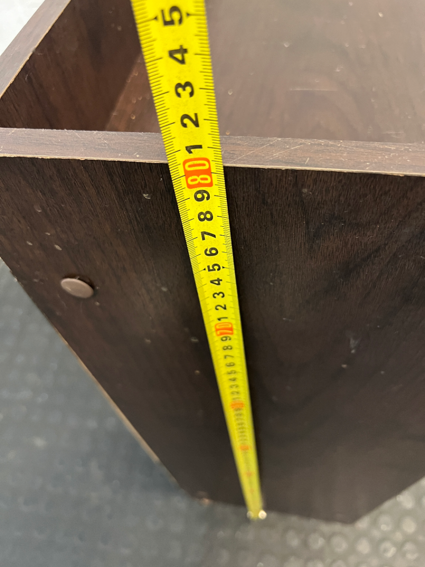Dark Wood Compact Adjustable Bookshelf — Visible Scuff Marks and Wear - 2ndhandwarehouse.com