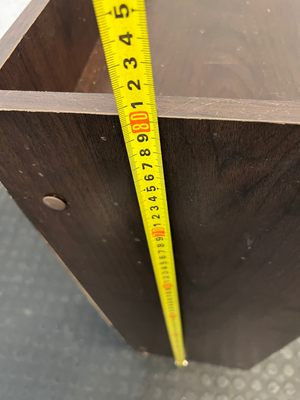 Dark Wood Compact Adjustable Bookshelf — Visible Scuff Marks and Wear - 2ndhandwarehouse.com