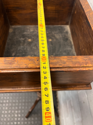 Traditional Dark Wood Turned Pedestal Planter Stand