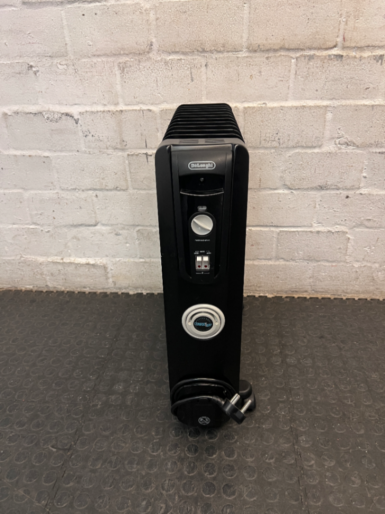 De'Longhi Black Oil-Filled Heater — Good Working Order