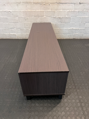 Decofurn Dark Brown Wooden Low-Profile TV Unit - 2ndhandwarehouse.com