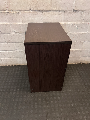 Decofurn Dark Wood Bedside Table - Surface Wear on Top - 2ndhandwarehouse.com