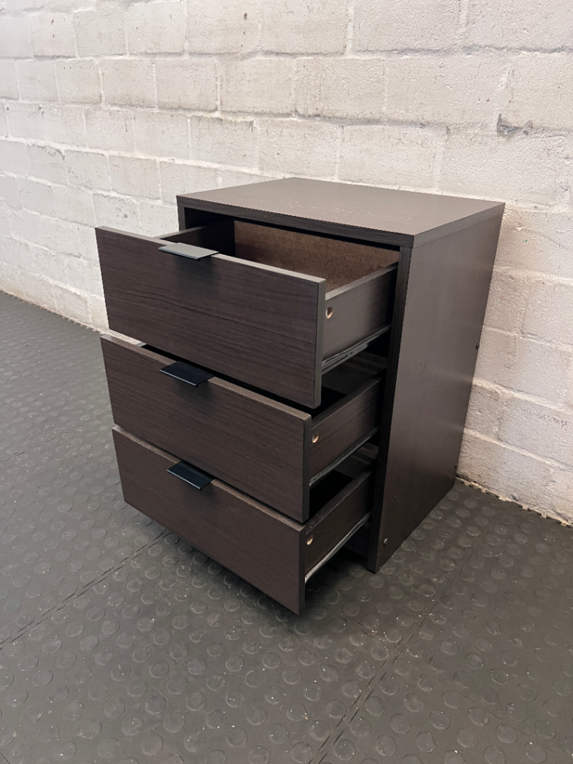 Decofurn Dark Wood Bedside Table - Surface Wear on Top - 2ndhandwarehouse.com