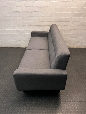 Decofurn Grey Fabric 3 Seater Couch — Fair Condition with General Wear
