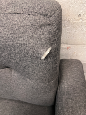 Decofurn Grey Fabric 3 Seater Couch — Fair Condition with General Wear