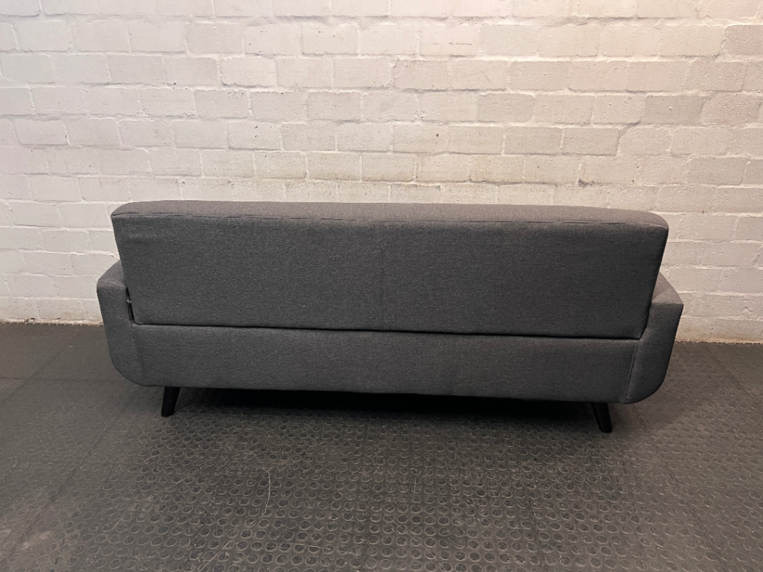 Decofurn Grey Fabric 3 Seater Couch — Fair Condition with General Wear