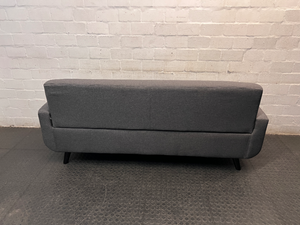 Decofurn Grey Fabric 3 Seater Couch — Fair Condition with General Wear