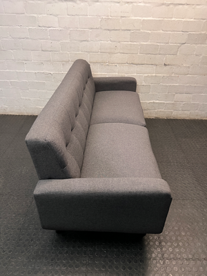 Decofurn Grey Fabric 3 Seater Couch — Fair Condition with General Wear