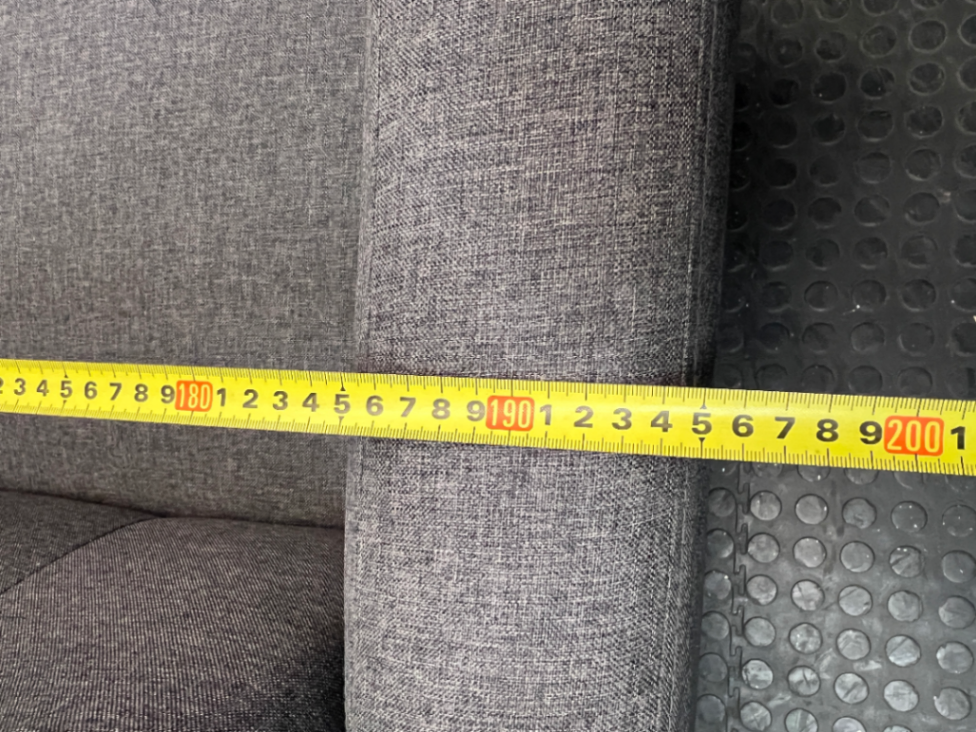 Decofurn Grey Fabric 3 Seater Couch — Fair Condition with General Wear