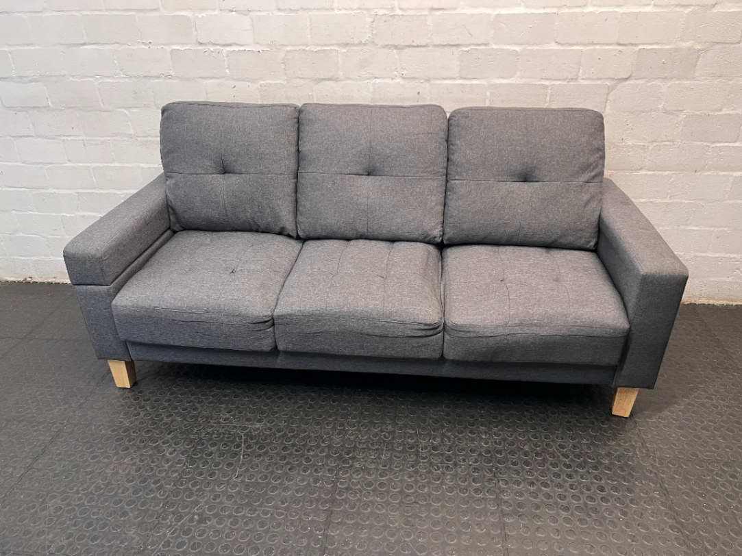 Decofurn Grey Tufted Sleeper Couch — Good Condition