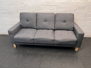 Decofurn Grey Tufted Sleeper Couch — Good Condition