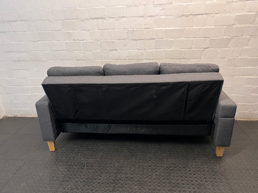 Decofurn Grey Tufted Sleeper Couch — Good Condition