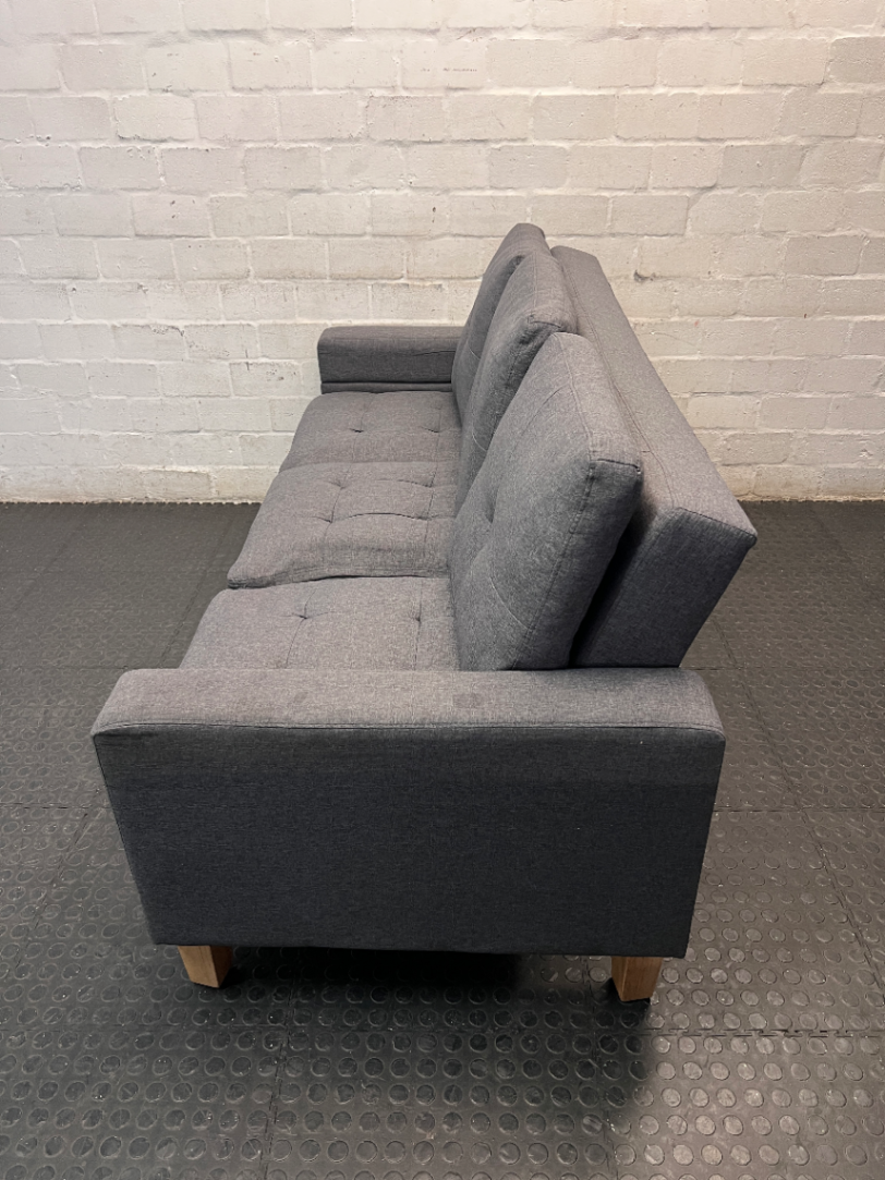 Decofurn Grey Tufted Sleeper Couch — Good Condition