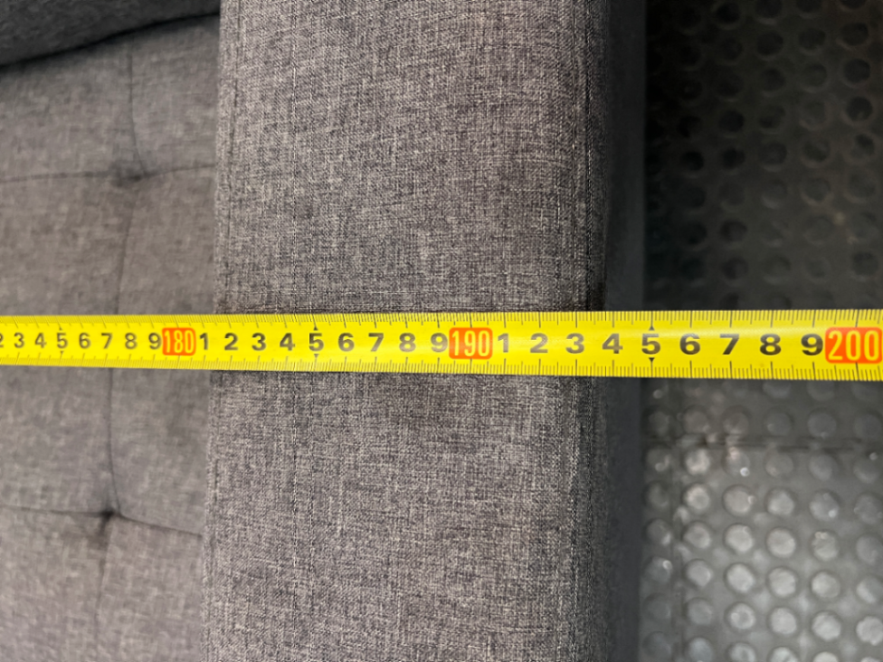 Decofurn Grey Tufted Sleeper Couch — Good Condition