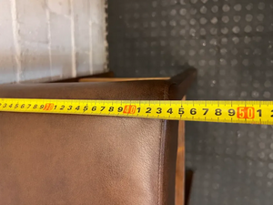 Decofurn Wooden Bar Stool - Brown Fabric Flaking in Places - 2ndhandwarehouse.com