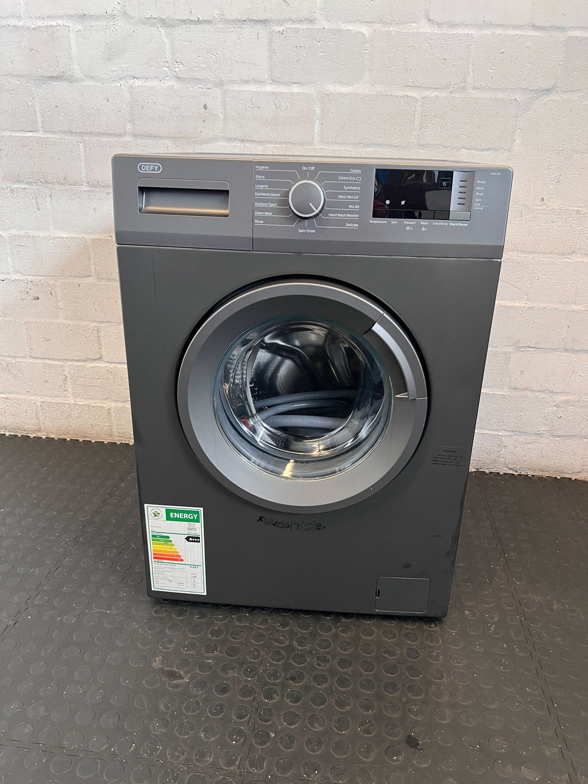 Defy Front Loader Washing Machine - Modern Grey