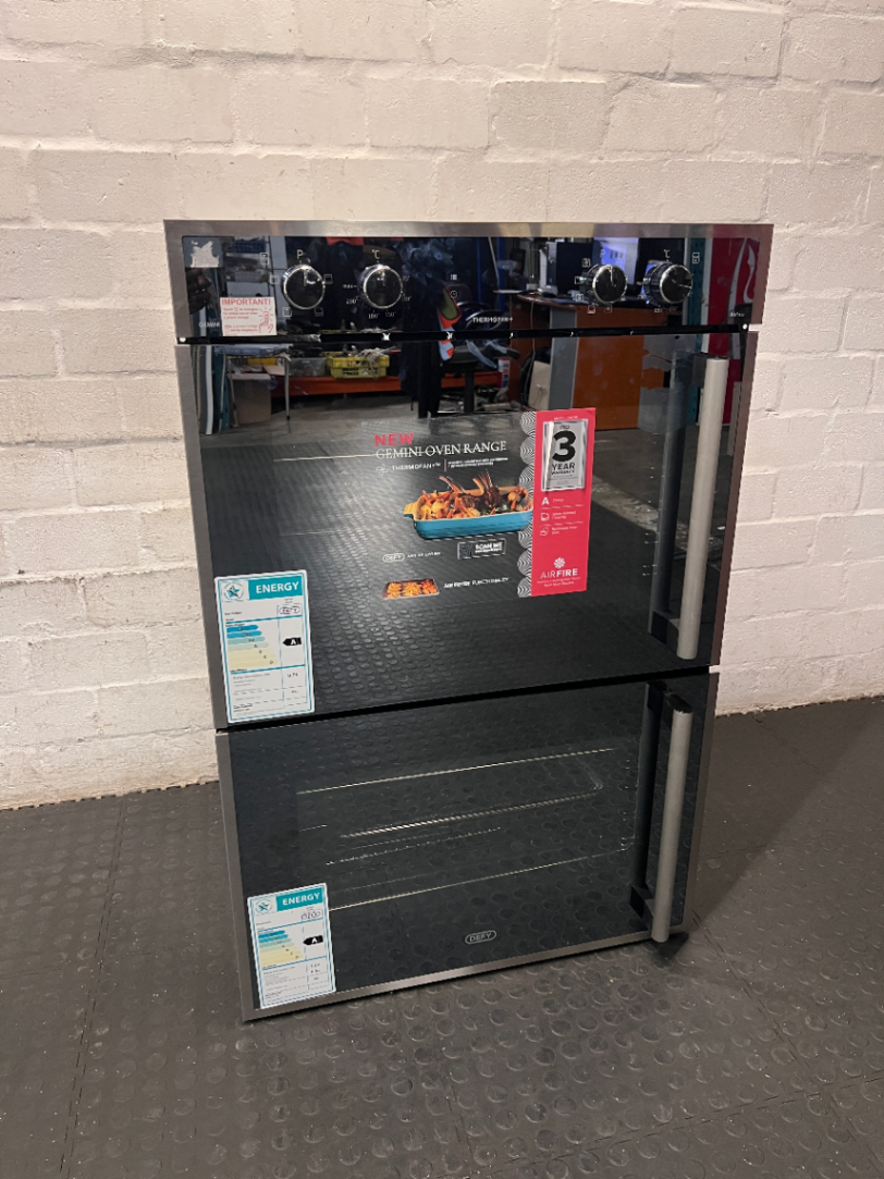 Defy Gemini Thermofan Double Oven in Black & Silver - Still New - 2ndhandwarehouse.com