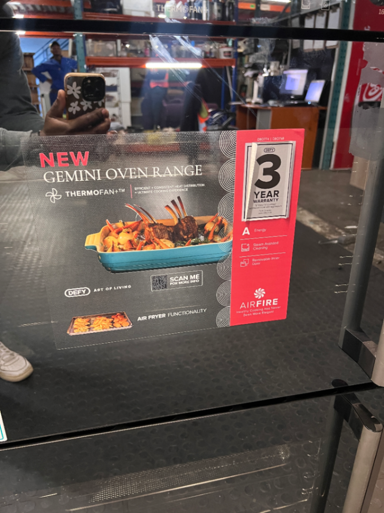 Defy Gemini Thermofan Double Oven in Black & Silver - Still New - 2ndhandwarehouse.com