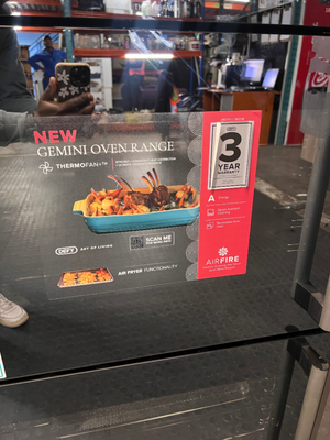 Defy Gemini Thermofan Double Oven in Black & Silver - Still New - 2ndhandwarehouse.com