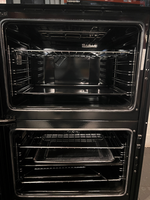 Defy Gemini Thermofan Double Oven in Black & Silver - Still New - 2ndhandwarehouse.com