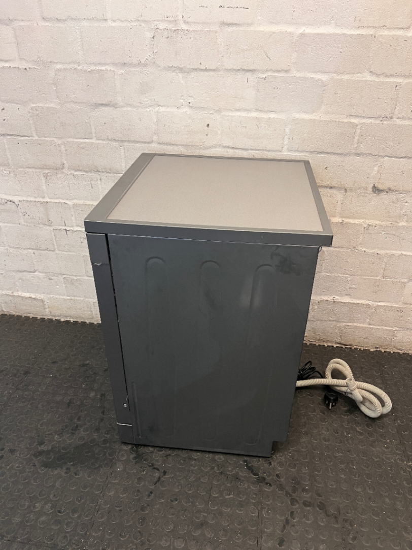 Defy Silver Freestanding Dishwasher — Working Order with Surface Scratches on Top