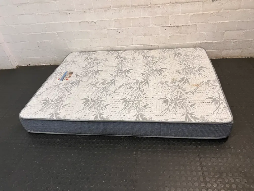 Double Mattress with Quilted Bamboo Pattern - 2ndhandwarehouse.com