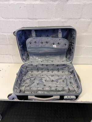 Durable Black Hardshell Carry-On Suitcase - Broken one side wheel - 2ndhandwarehouse.com