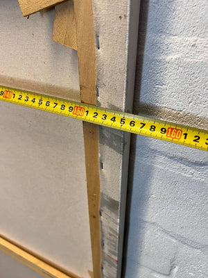 Dynamic Abstract Drip Art Canvas - Red & Gold Expression 155 by 135