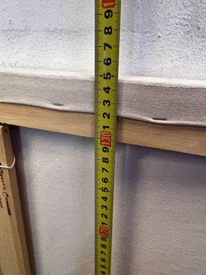 Dynamic Abstract Drip Art Canvas - Red & Gold Expression 155 by 135