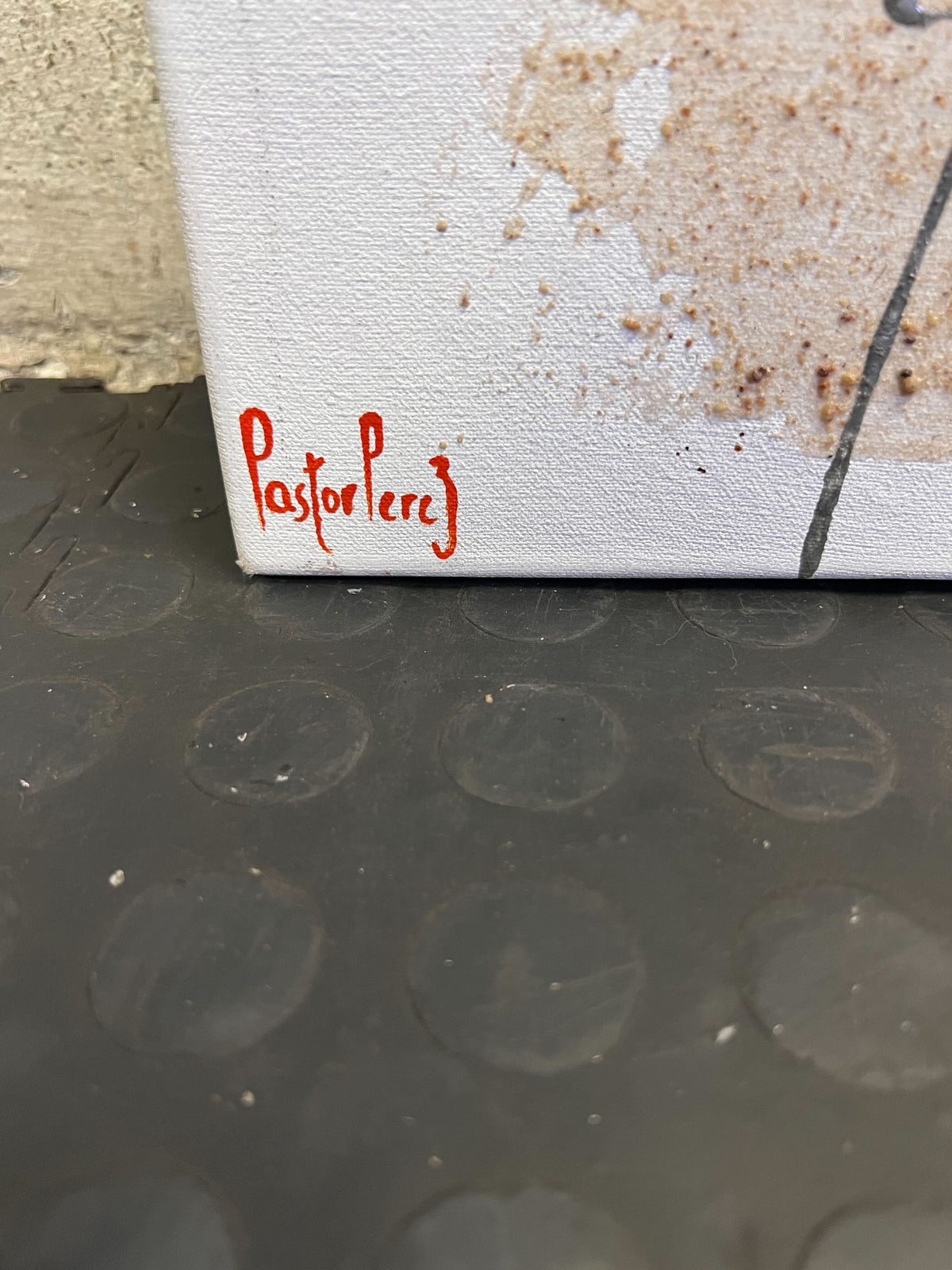 Dynamic Abstract Drip Art Canvas - Red & Gold Expression 155 by 135