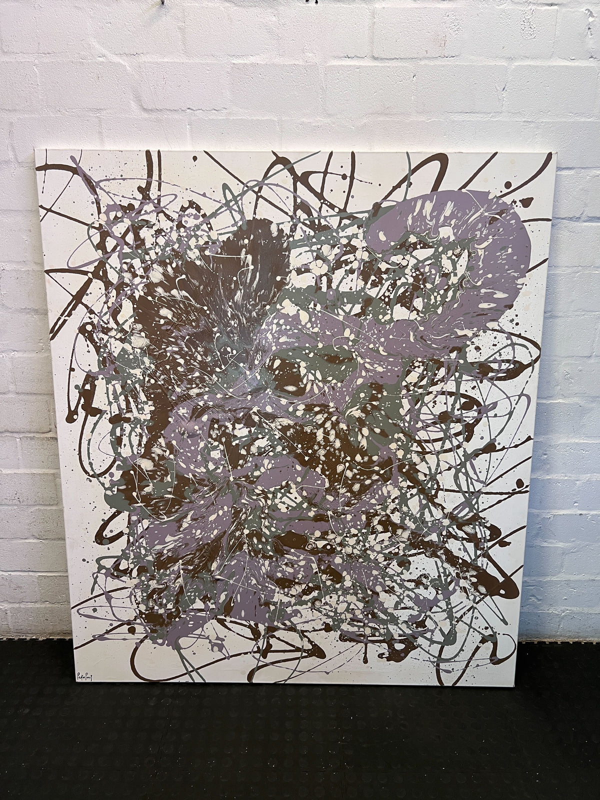 Dynamic Abstract Splatter Art Canvas 155 by 135