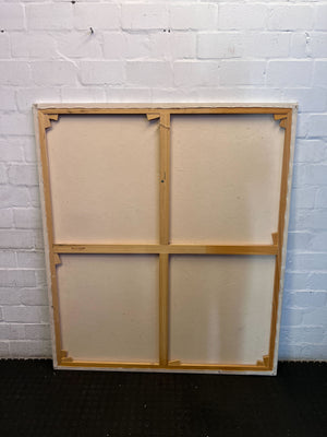 Dynamic Abstract Splatter Art Canvas - Yellow, Pink & Black 135 by 150