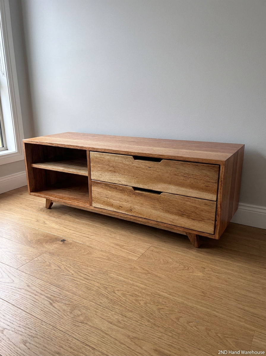 Eco Furniture Design Solid Blackwood TV Unit — Great Condition Solid Blackwood Unit