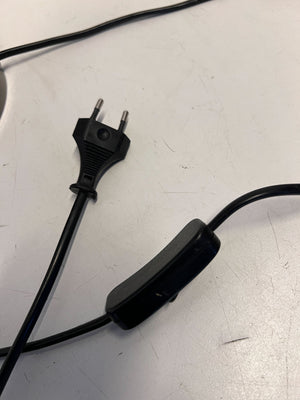 Elegant Black and Silver Table Lamp with Sheer Shade