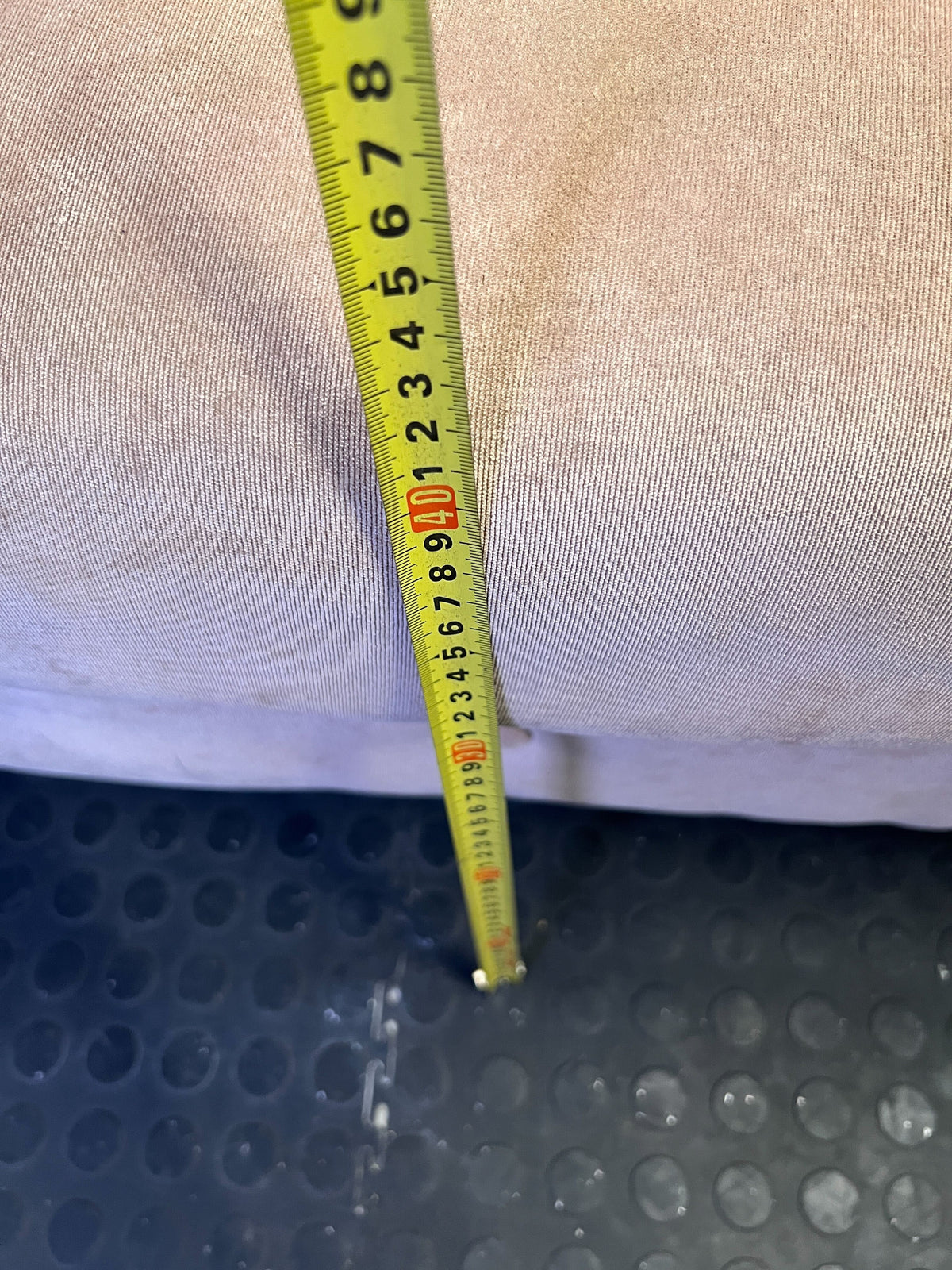 Elegant Blush Tufted Sectional Sofa with Chaise & Gold Legs