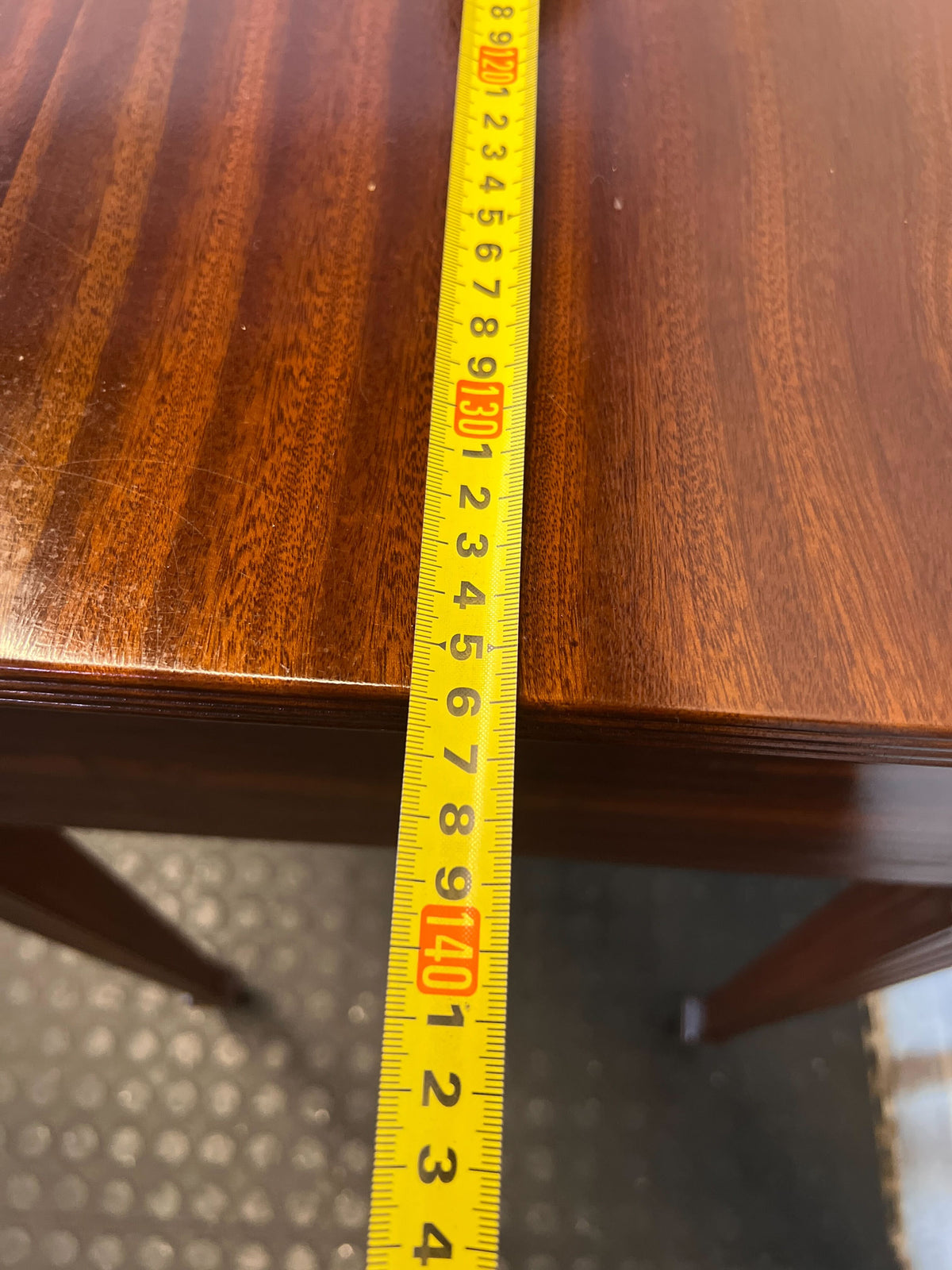 Elegant Bow-Front Mahogany Console Table with Drawers - 2ndhandwarehouse.com