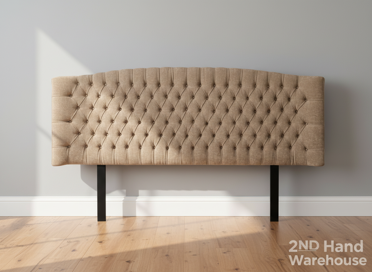 Elegant Button-Tufted Upholstered King Headboard