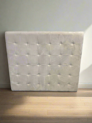 Elegant Cream Velvet Double Headboard – Chic & Timeless Design - REDUCED