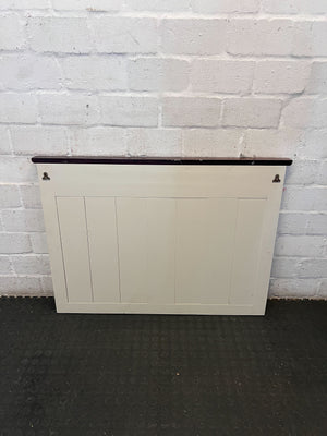 Elegant Cream Panel Radiator Cover with Dark Wood Top