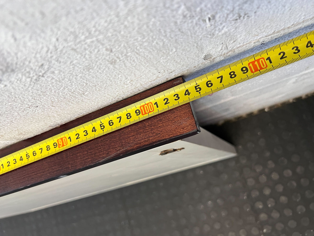 Elegant Cream Panel Radiator Cover with Dark Wood Top