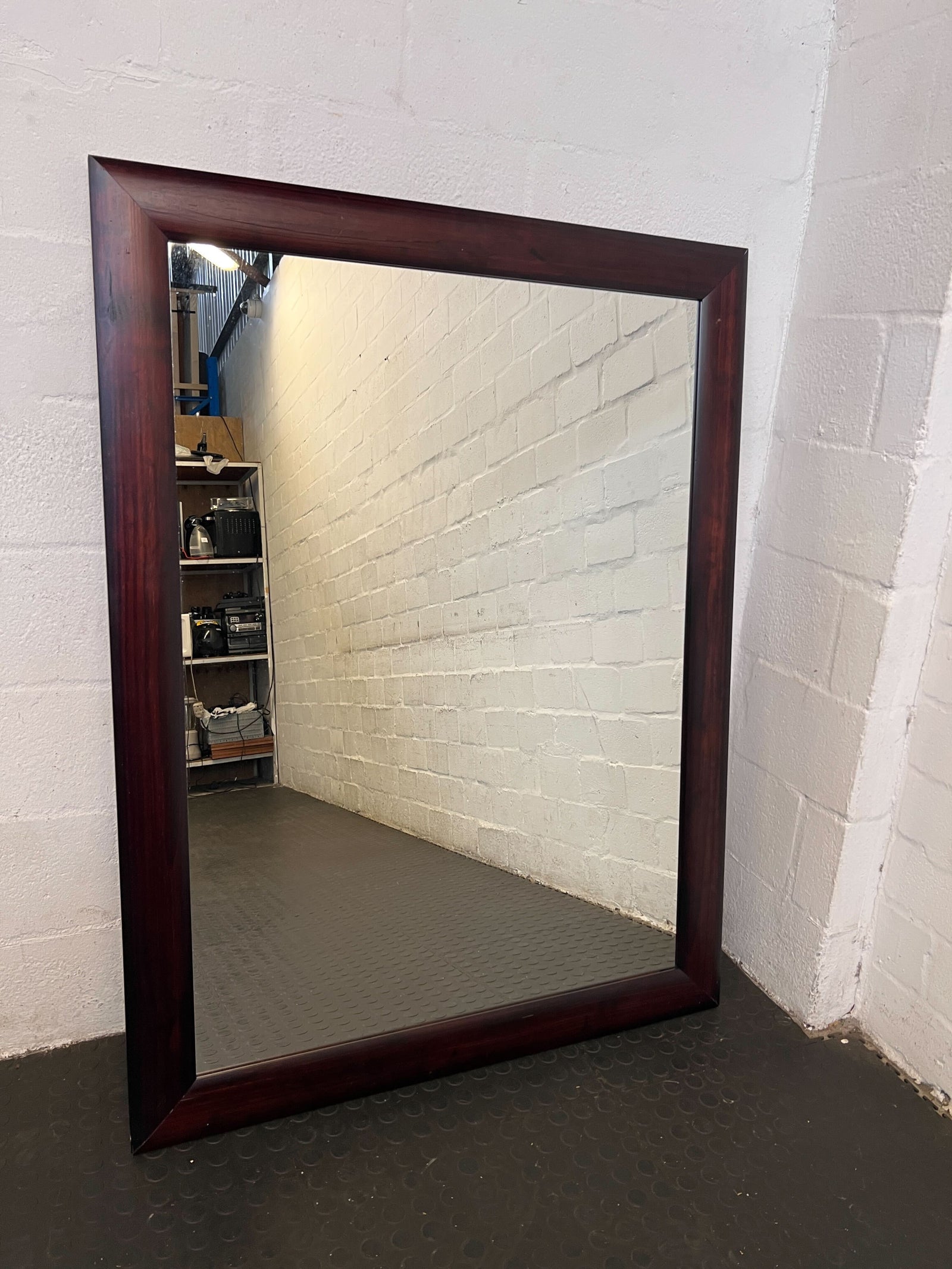 Elegant Dark Wood Framed Mirror 1.3 x 1m