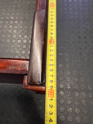 Elegant Dark Wood Sleigh Bed Frame - Vintage Charm for Your Bedroom ✨ - no slates