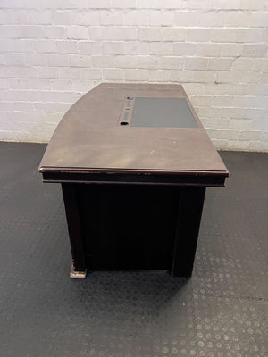 Elegant Executive Dark Wood Office Desk - Need assembling - 2ndhandwarehouse.com
