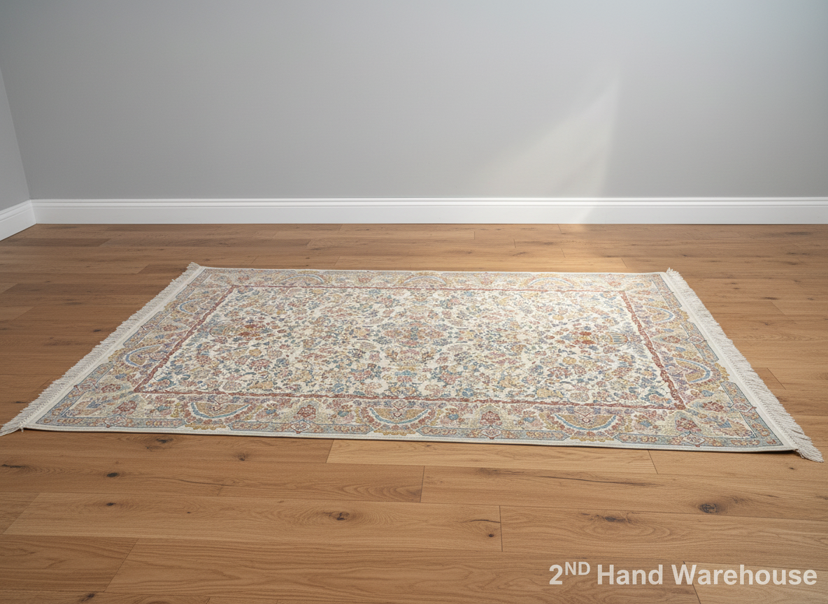 Elegant Floral Medallion Area Rug - Soft Cream Tones