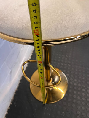 Elegant Gold and Cream Velvet Bar Stool with Backrest - 2ndhandwarehouse.com