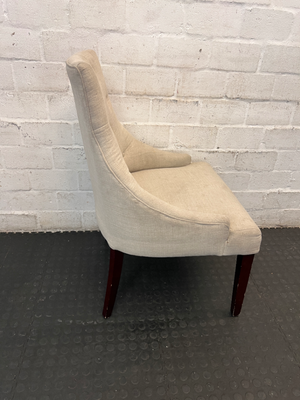 Elegant Grey Button-Back Accent Chair - Minor Scuffing on Legs - 2ndhandwarehouse.com